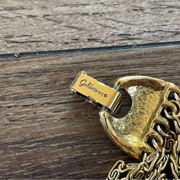 Vintage 60’s gold tone Goldette layered necklace - Picture 8 of 9